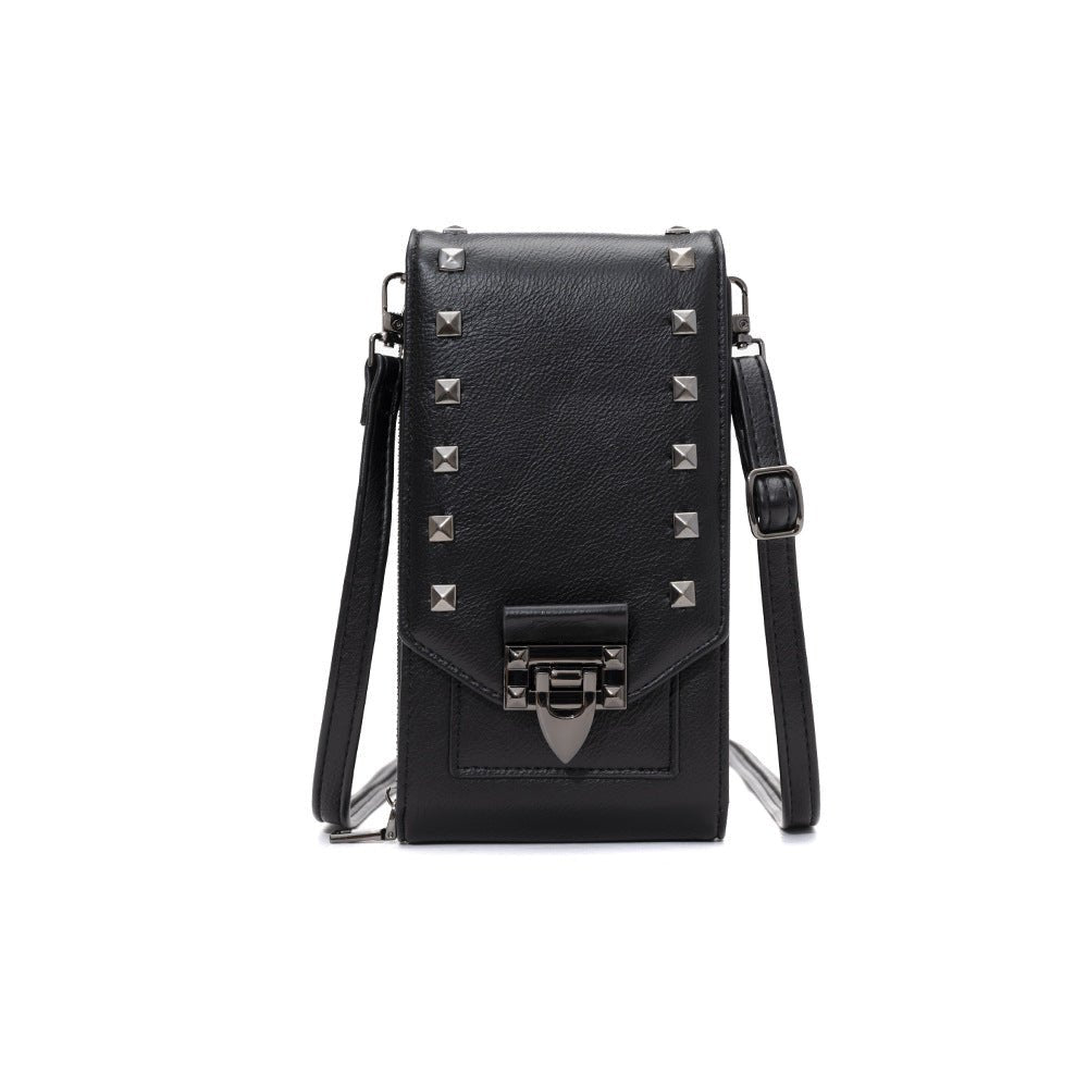Sac Bandoulière à Clous pour Femme, Sac à Main Mobile en Couleur Unie - IVOIRART.COM
