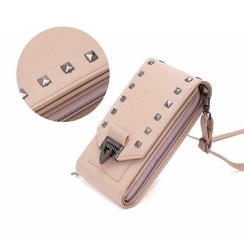 Sac Bandoulière à Clous pour Femme, Sac à Main Mobile en Couleur Unie - IVOIRART.COM