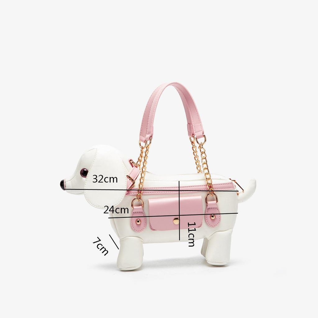 Sac Bandoulière Adorable en Forme de Chien en Peluche pour un Style Unique - IVOIRART.COM