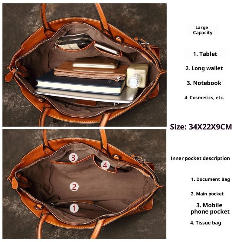 Sac bandoulière décontracté pour femme en cuir véritable avec fermeture éclair - IVOIRART.COM