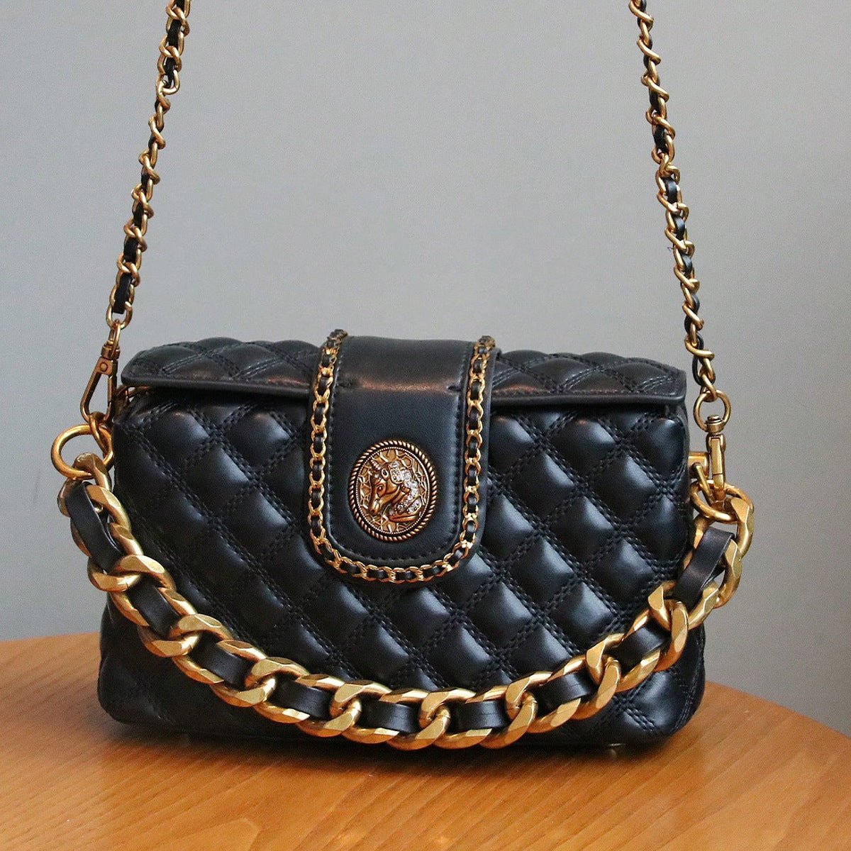 Sac bandoulière élégant matelassé en diamant uni haut de gamme, tendance et pratique - IVOIRART.COM