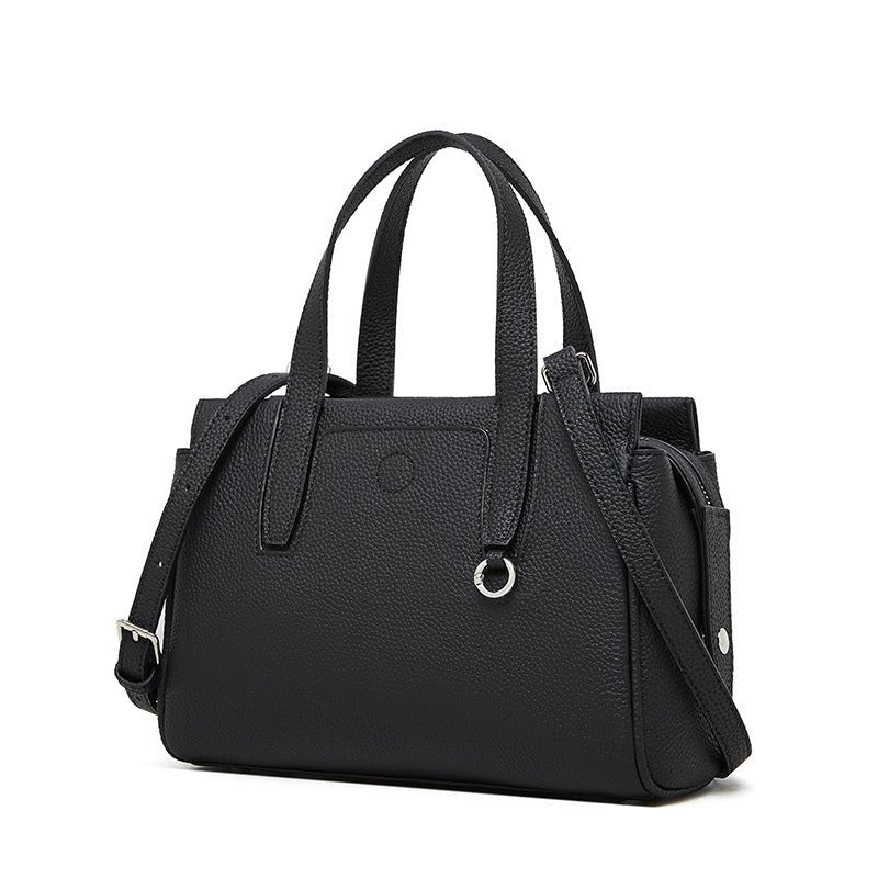 Sac bandoulière en cuir de vachette grande capacité, portable, forme carrée slim - IVOIRART.COM