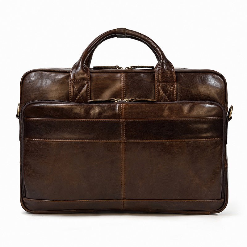 Sac bandoulière en cuir de vachette pour ordinateur, sac messager urbain élégant - IVOIRART.COM