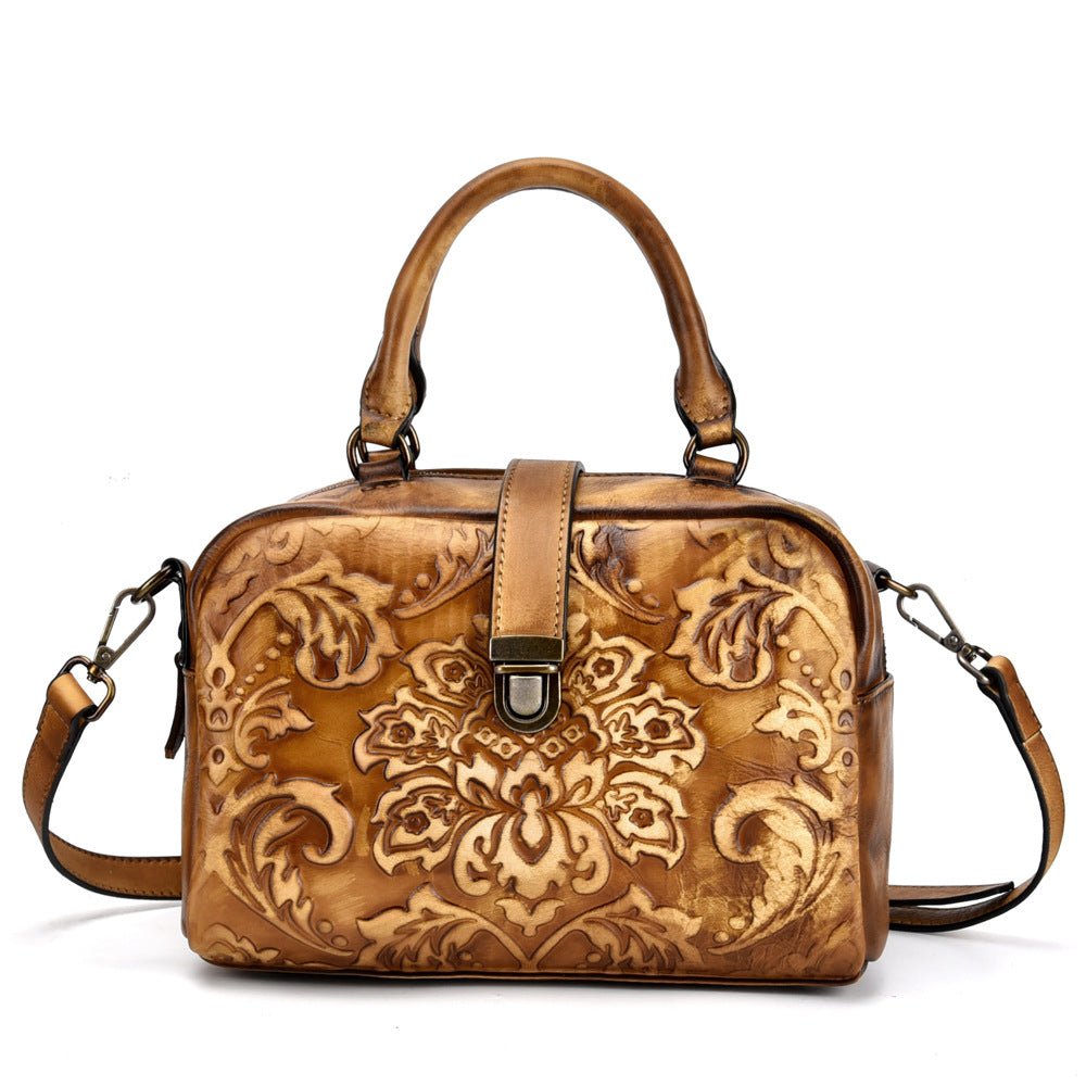 Sac bandoulière en cuir pleine fleur, top grain, finition à la main - IVOIRART.COM