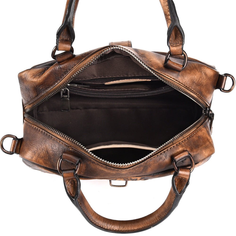 Sac bandoulière en cuir pleine fleur, top grain, finition à la main - IVOIRART.COM