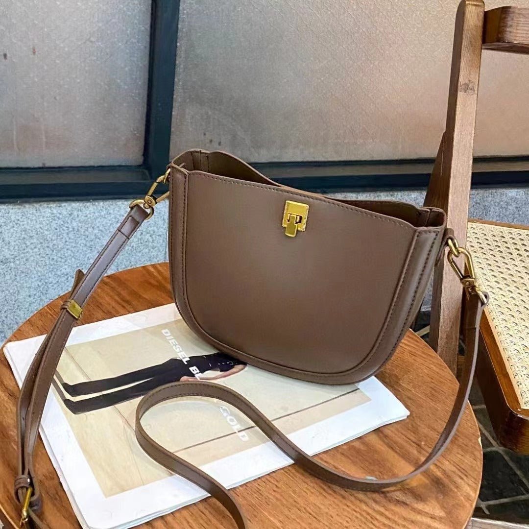 Sac bandoulière en cuir simple et décontracté pour femme — style frais et doux!! - IVOIRART.COM