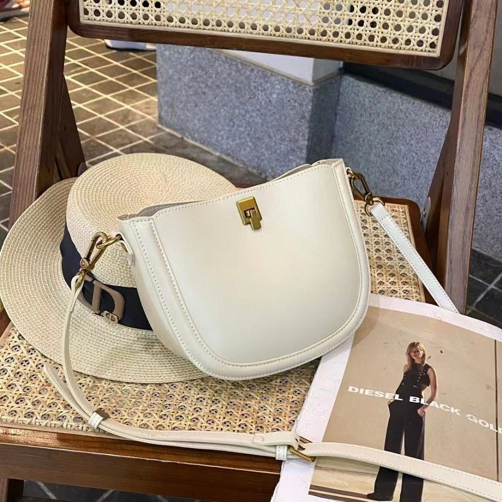 Sac bandoulière en cuir simple et décontracté pour femme — style frais et doux!! - IVOIRART.COM