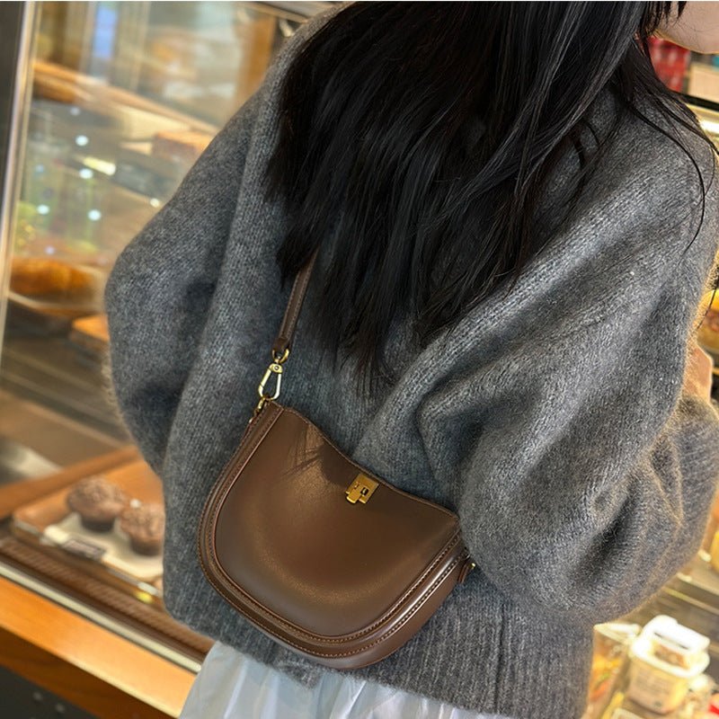 Sac bandoulière en cuir simple et décontracté pour femme — style frais et doux!! - IVOIRART.COM