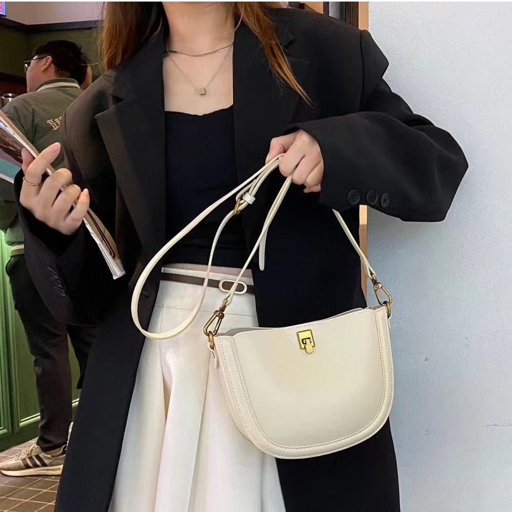 Sac bandoulière en cuir simple et décontracté pour femme — style frais et doux!! - IVOIRART.COM