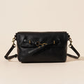 Sac bandoulière en cuir véritable uni grande capacité pour un usage quotidien - IVOIRART.COM