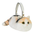 Sac bandoulière en peluche animalier à trois fleurs, poupée de simulation douce et tendance - IVOIRART.COM