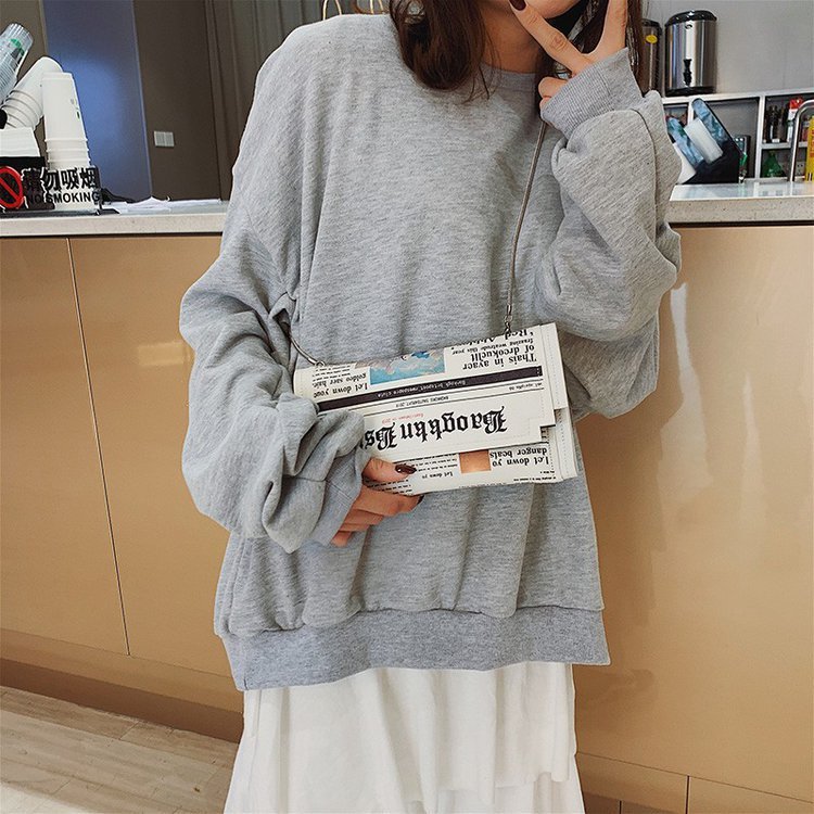 Sac bandoulière enveloppe chaîne pour femme en PU blanc style coréen élégant VIP - IVOIRART.COM