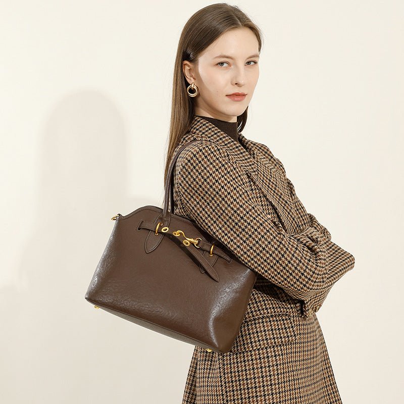 Sac bandoulière et porté croisé femme cuir pleine fleur grande capacité - 31x11 - IVOIRART.COM
