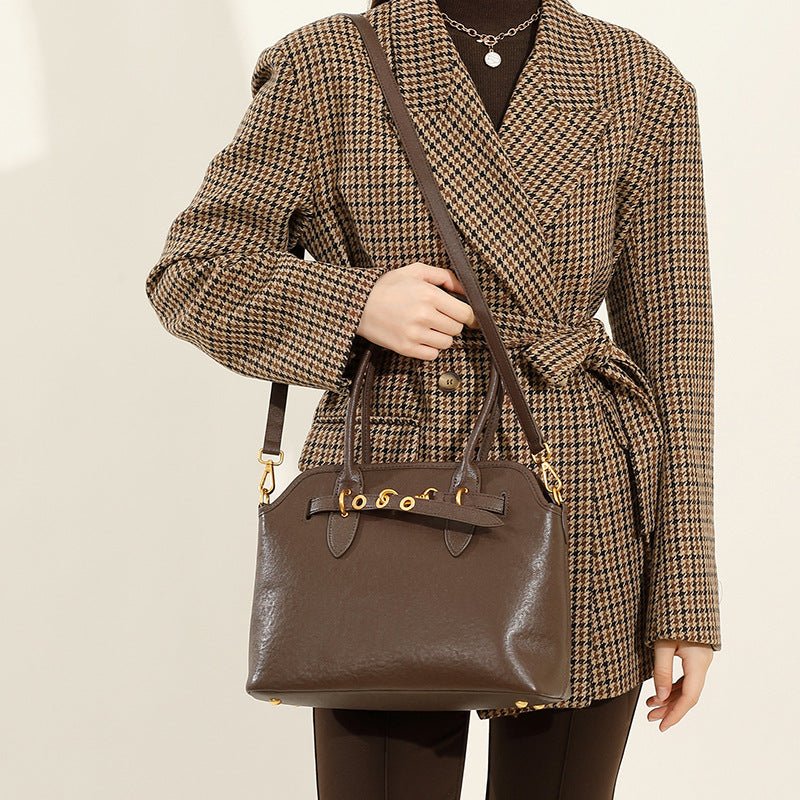 Sac bandoulière et porté croisé femme cuir pleine fleur grande capacité - 31x11 - IVOIRART.COM