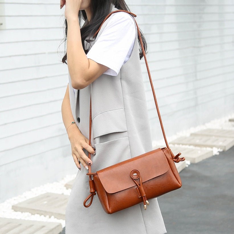 Sac bandoulière femme cuir ciré style messenger élégant et fonctionnel compactXL - IVOIRART.COM