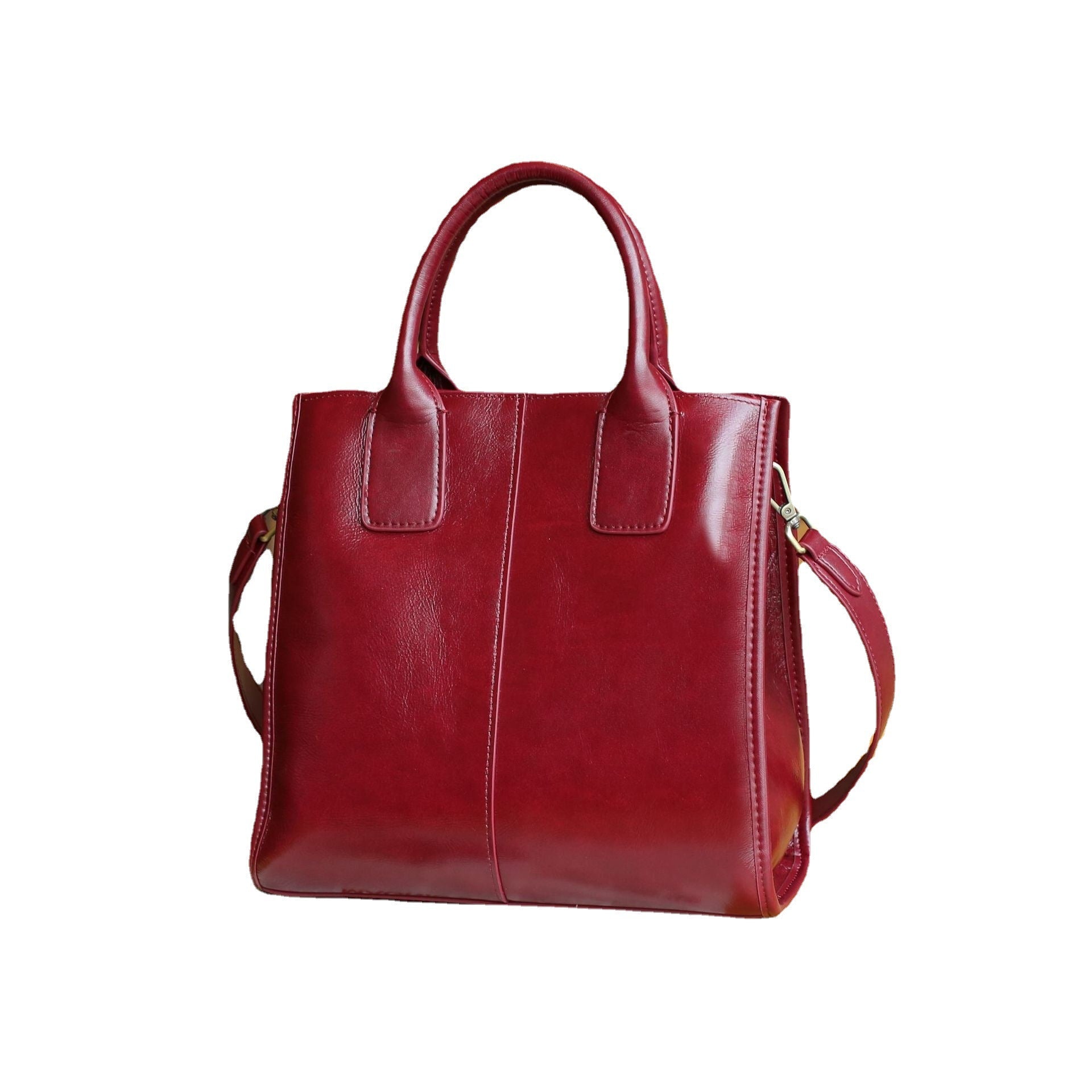 Sac bandoulière femme cuir tannage végétal, sangle large, forme carrée verticale - IVOIRART.COM