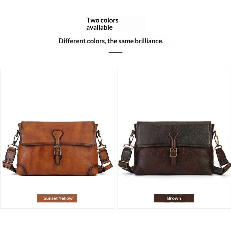 Sac bandoulière femme cuir tanné végétal ton caramel, cuir pleine fleur élégance - IVOIRART.COM