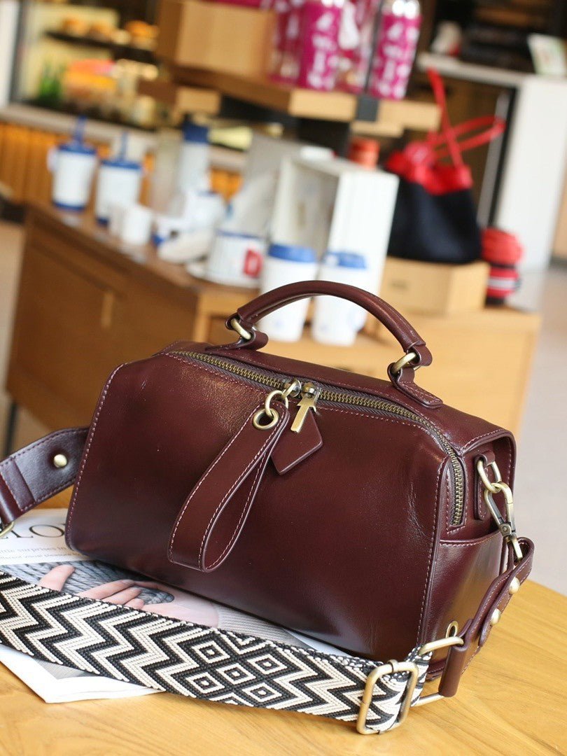 Sac bandoulière femme cuir vachette rétro européen-américain, grand volume chic! - IVOIRART.COM