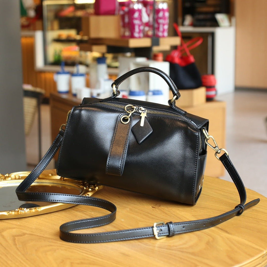 Sac bandoulière femme cuir vachette rétro européen-américain, grand volume chic! - IVOIRART.COM