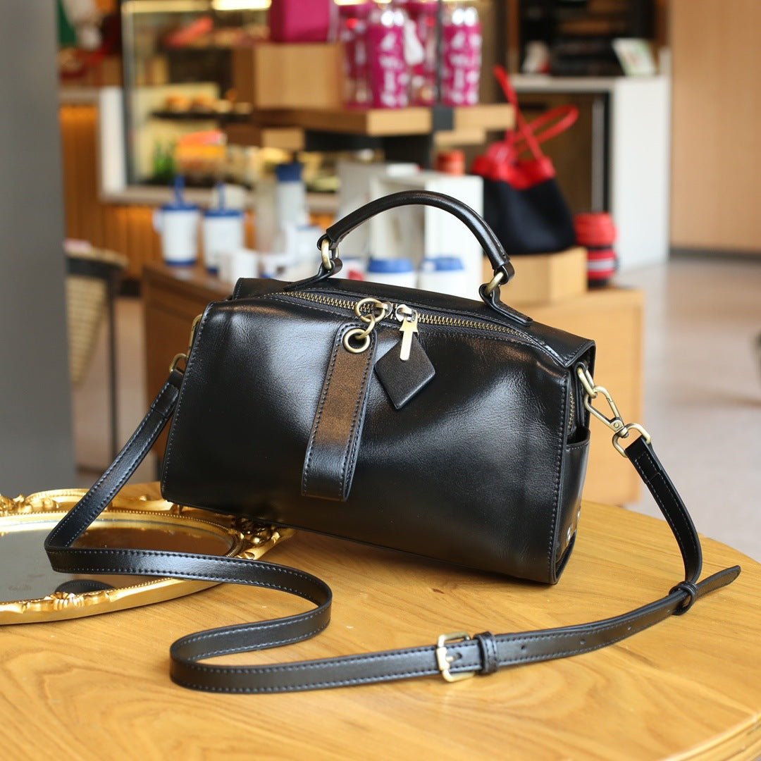 Sac bandoulière femme cuir vachette rétro européen-américain, grand volume chic! - IVOIRART.COM