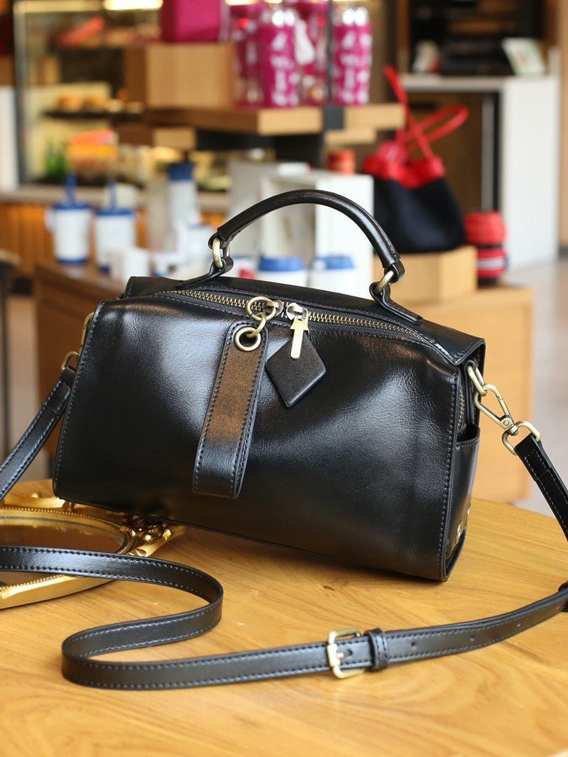Sac bandoulière femme cuir vachette rétro européen-américain, grand volume chic! - IVOIRART.COM