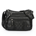 Sac bandoulière femme en cuir synthétique doux multi-poches | Urbain et pratique - IVOIRART.COM