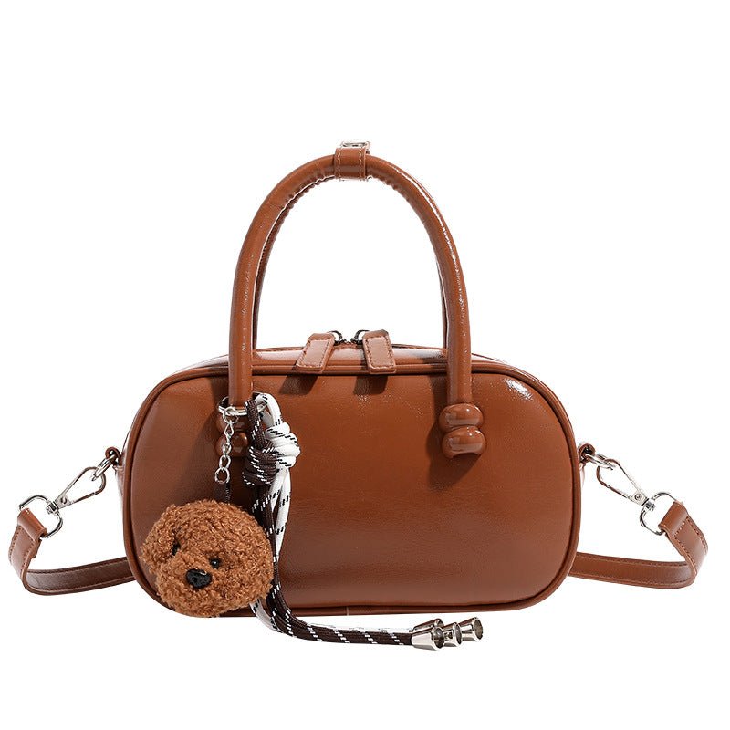 Sac bandoulière femme style coréen, polyvalent, haute qualité en PU et peluches! - IVOIRART.COM