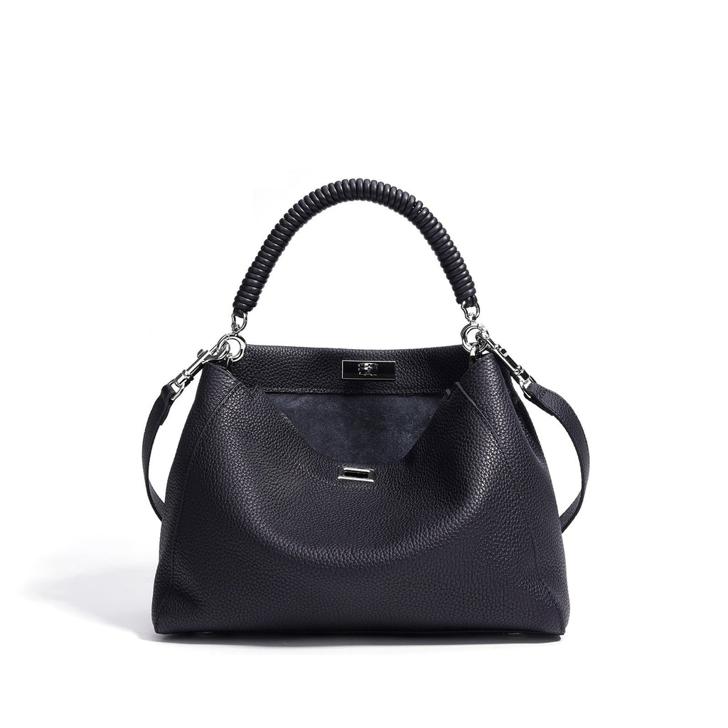 Sac bandoulière grande capacité au style moto, cuir véritable, design urbain tendance - IVOIRART.COM