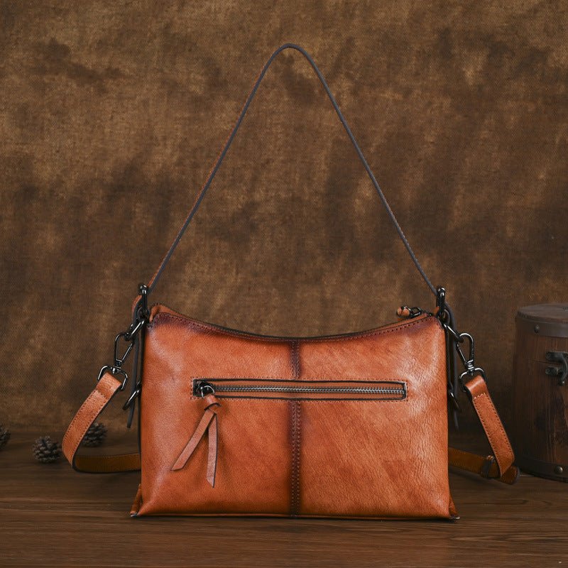 Sac bandoulière petit minimaliste décontracté en cuir pleine fleur, urbain mode! - IVOIRART.COM