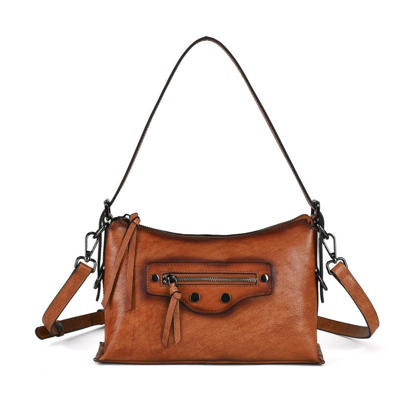 Sac bandoulière petit minimaliste décontracté en cuir pleine fleur, urbain mode! - IVOIRART.COM