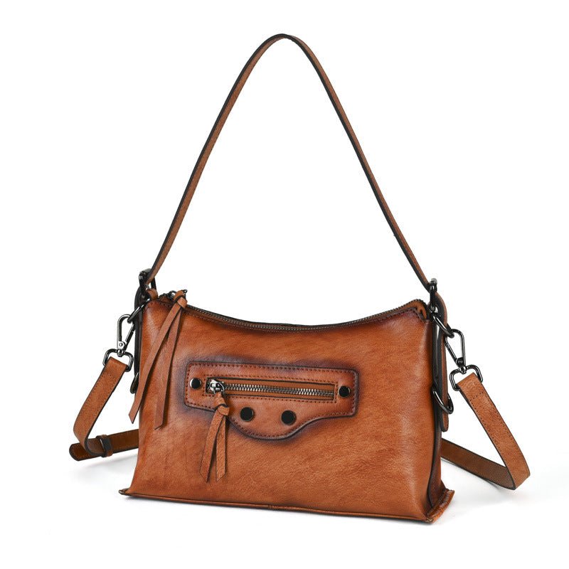 Sac bandoulière petit minimaliste décontracté en cuir pleine fleur, urbain mode! - IVOIRART.COM