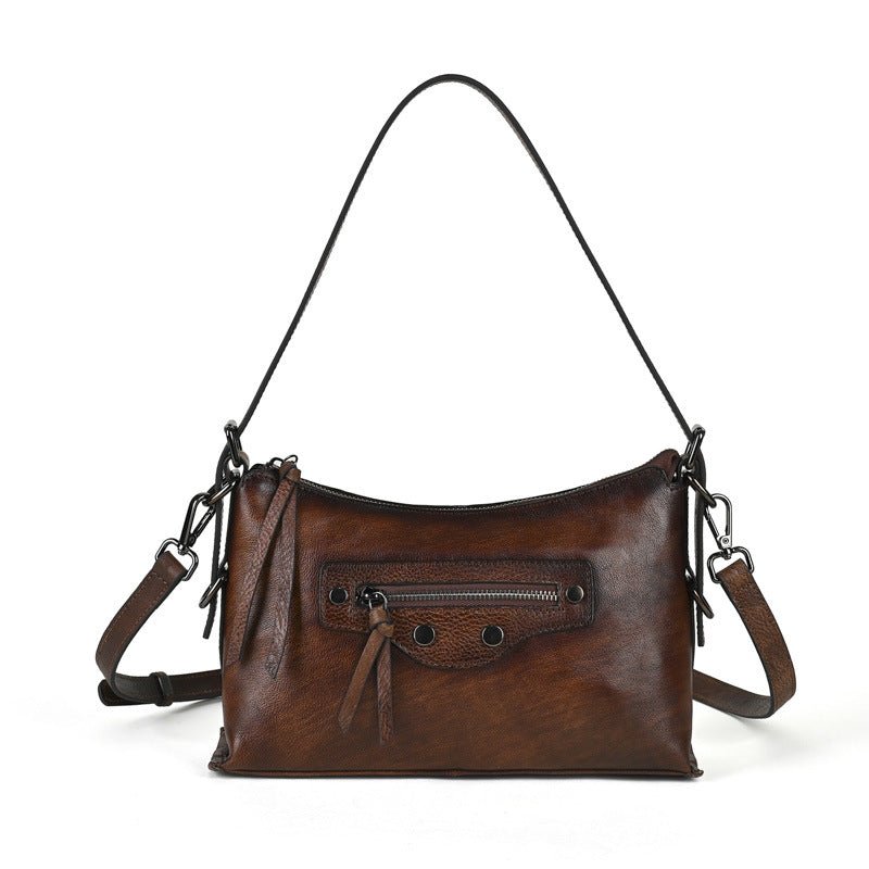Sac bandoulière petit minimaliste décontracté en cuir pleine fleur, urbain mode! - IVOIRART.COM