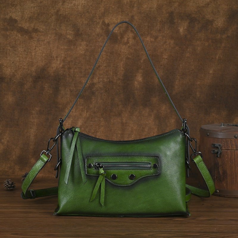 Sac bandoulière petit minimaliste décontracté en cuir pleine fleur, urbain mode! - IVOIRART.COM