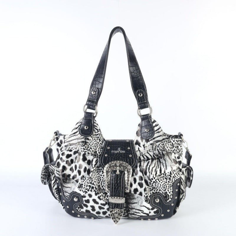 Sac bandoulière polyvalent et élégant au charme occidental chic, style léopard - IVOIRART.COM