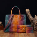 Sac bandoulière pour femmes avec design crocodile éclatant style Brummie - IVOIRART.COM
