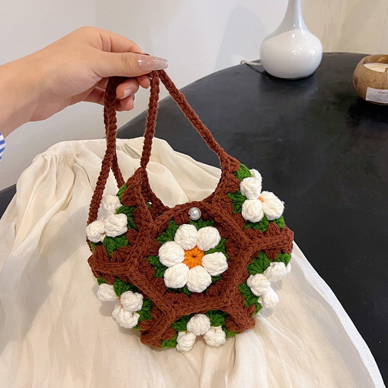 Sac bandoulière tissé fait main, simple et mignon, style artisanal tendance - IVOIRART.COM