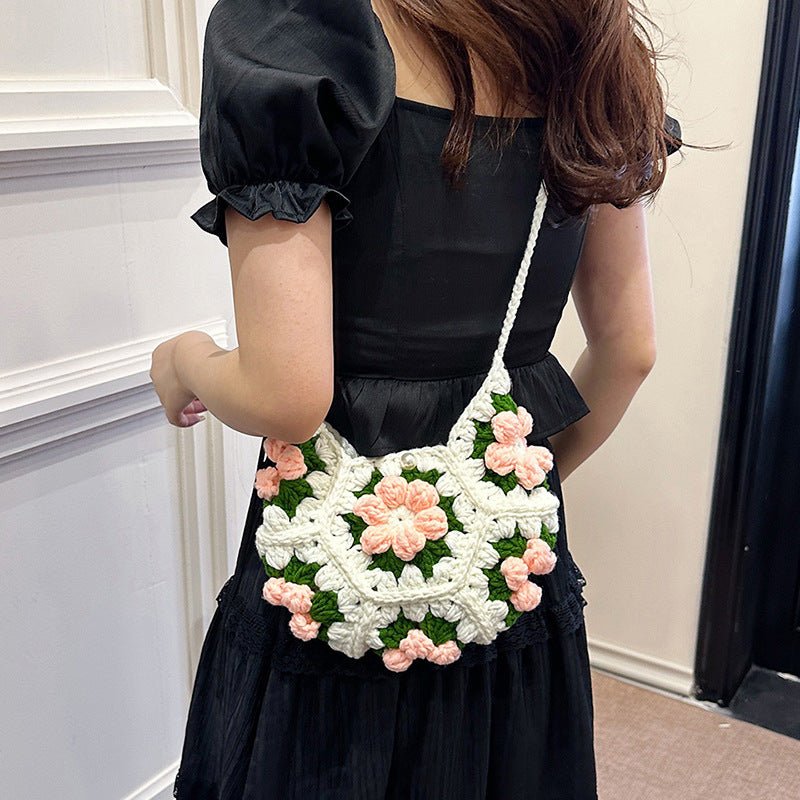 Sac bandoulière tissé fait main, simple et mignon, style artisanal tendance - IVOIRART.COM