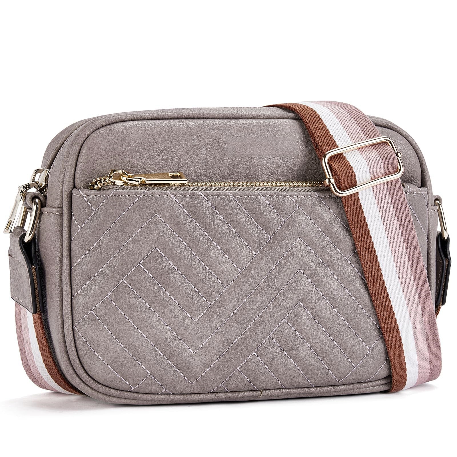 Sac bandoulière zippé multifonction motif vache, assorti, design chaîne pratique - IVOIRART.COM