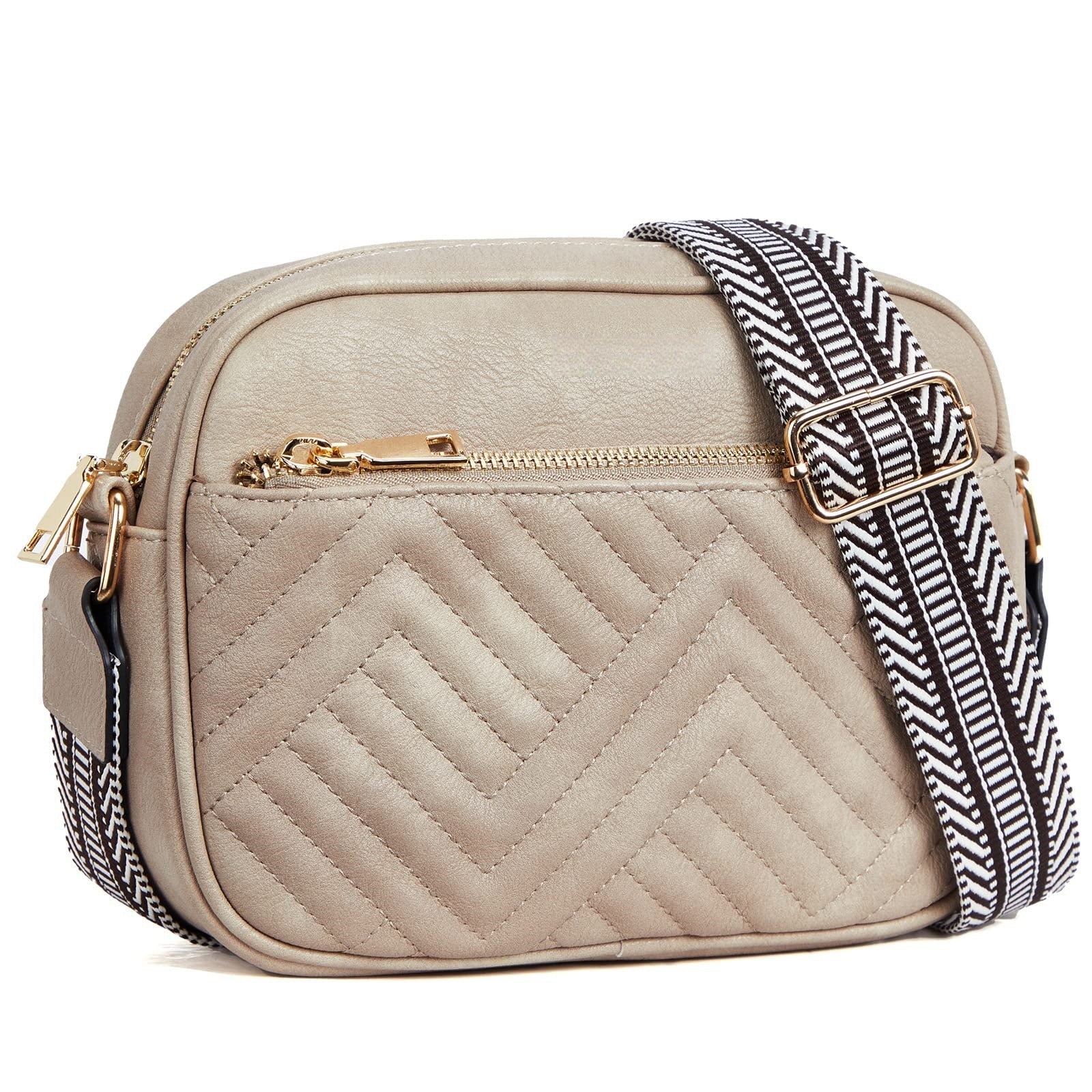 Sac bandoulière zippé multifonction motif vache, assorti, design chaîne pratique - IVOIRART.COM