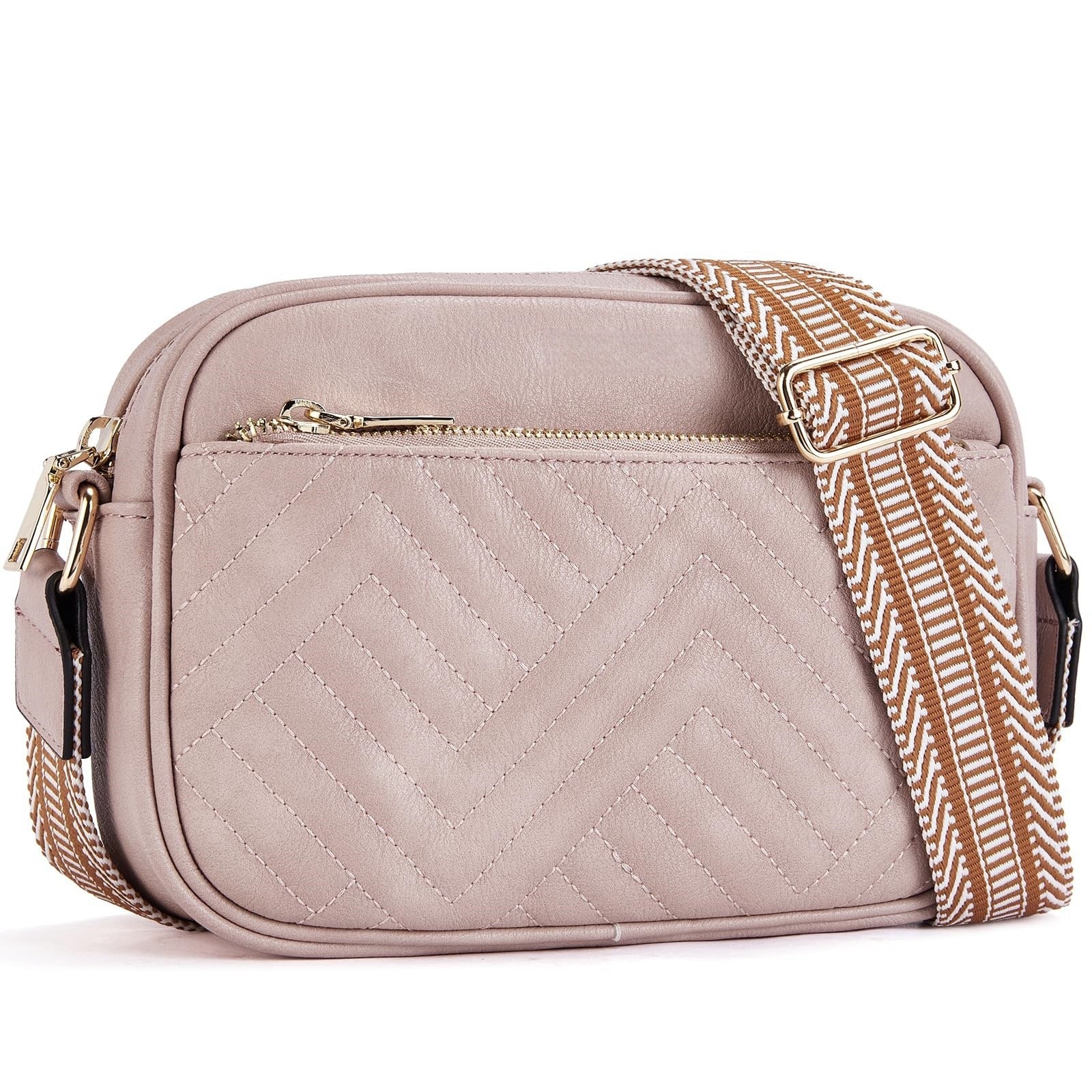 Sac bandoulière zippé multifonction motif vache, assorti, design chaîne pratique - IVOIRART.COM