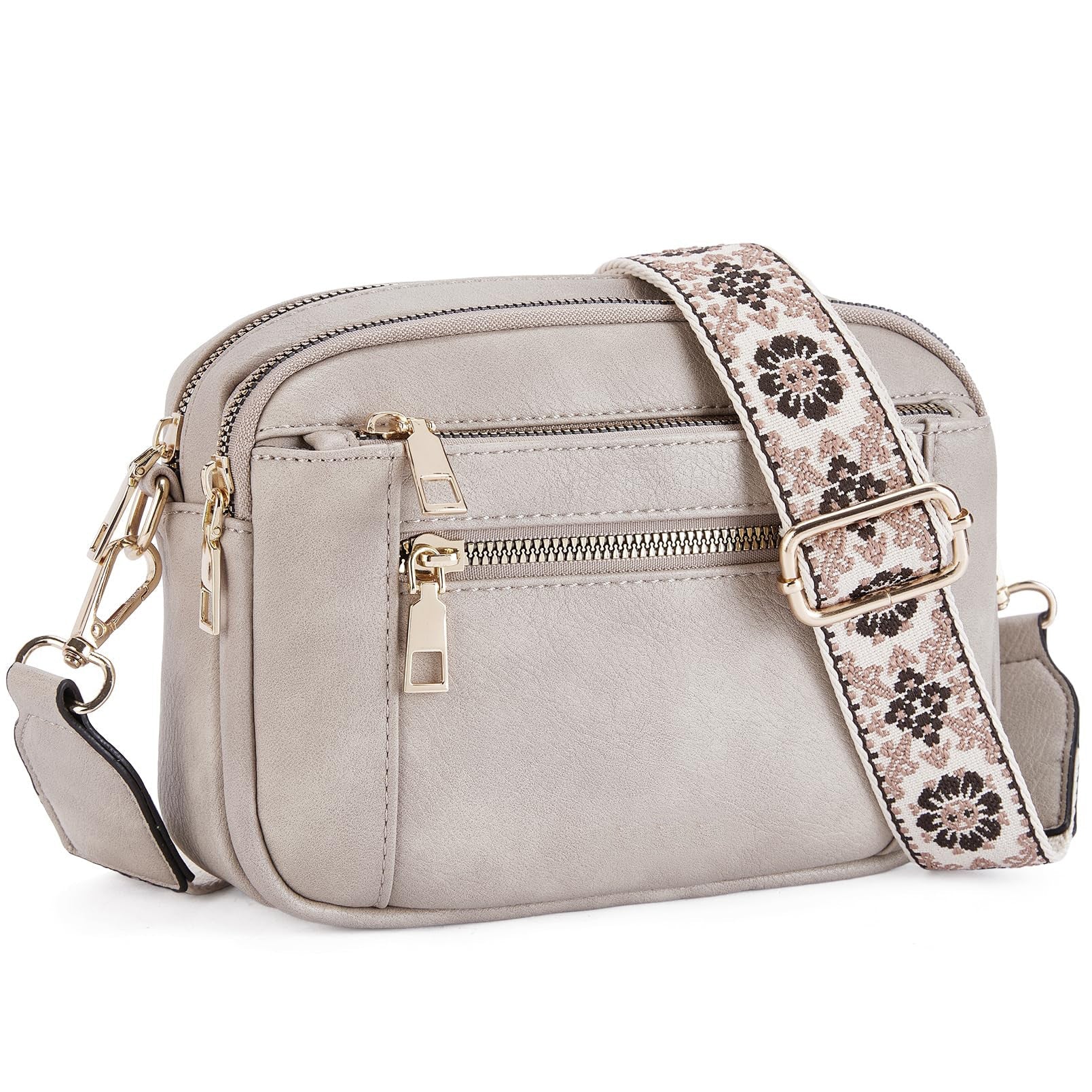 Sac bandoulière zippé multifonction motif vache, assorti, design chaîne pratique - IVOIRART.COM
