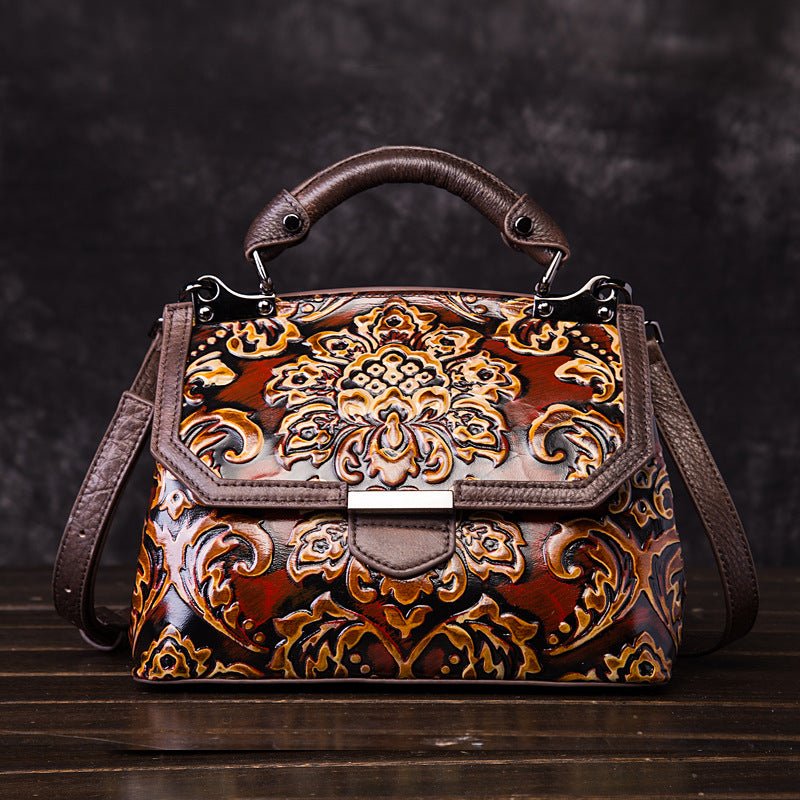Sac Besace à Épaule pour Femme Style National élégant et authentique cuir - IVOIRART.COM