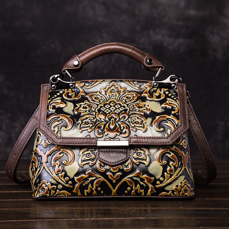 Sac Besace à Épaule pour Femme Style National élégant et authentique cuir - IVOIRART.COM