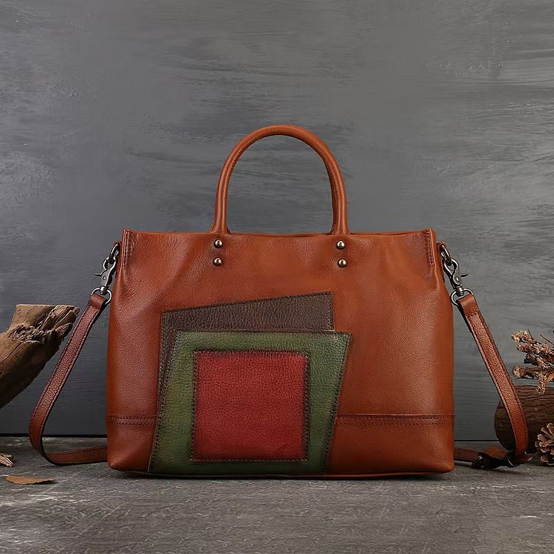 Sac Besace à Grande Capacité Style National Patchwork Tendance pour Femme - IVOIRART.COM