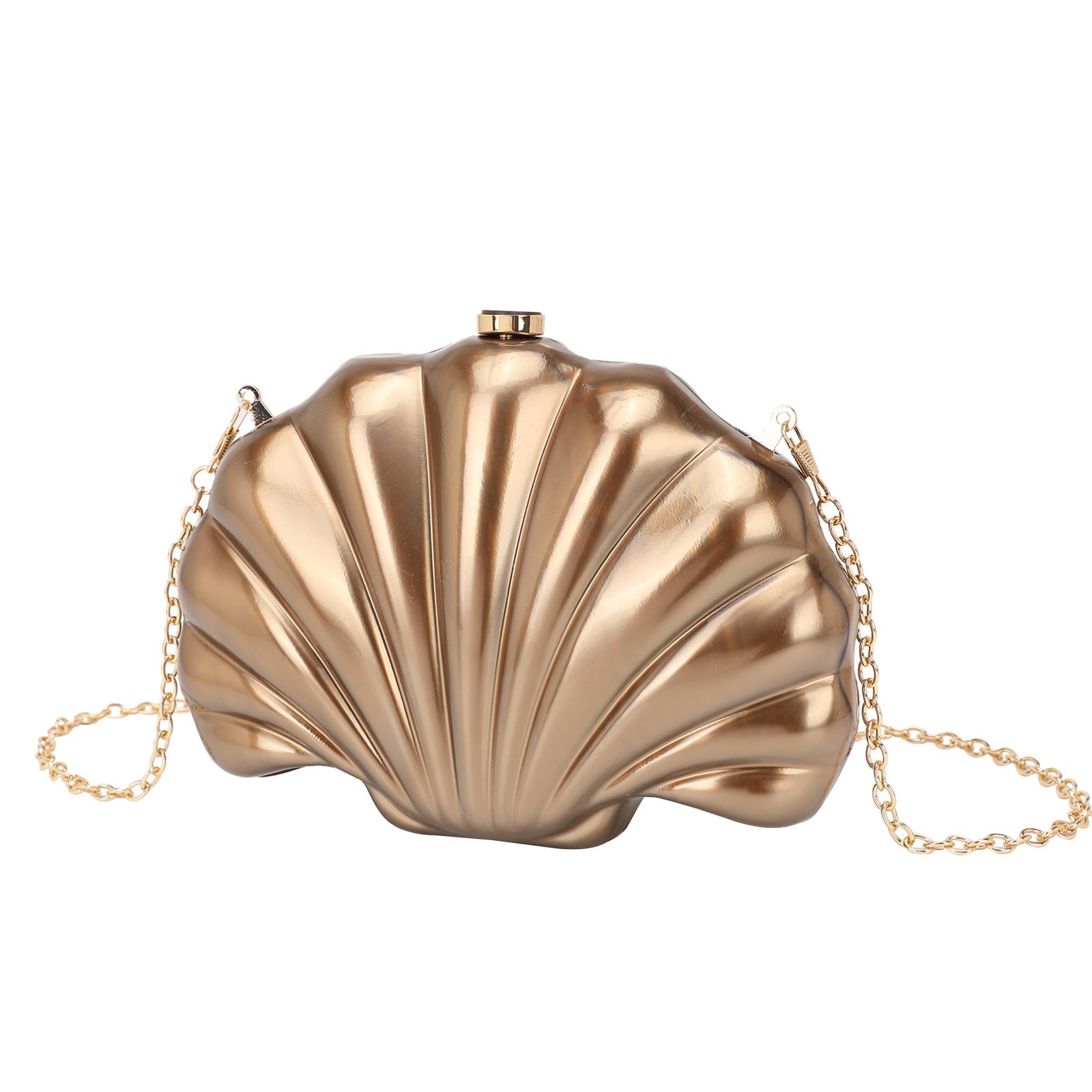 Sac Besace Épaule Forme Coquillage Multicolore avec Chaîne Tendance - IVOIRART.COM