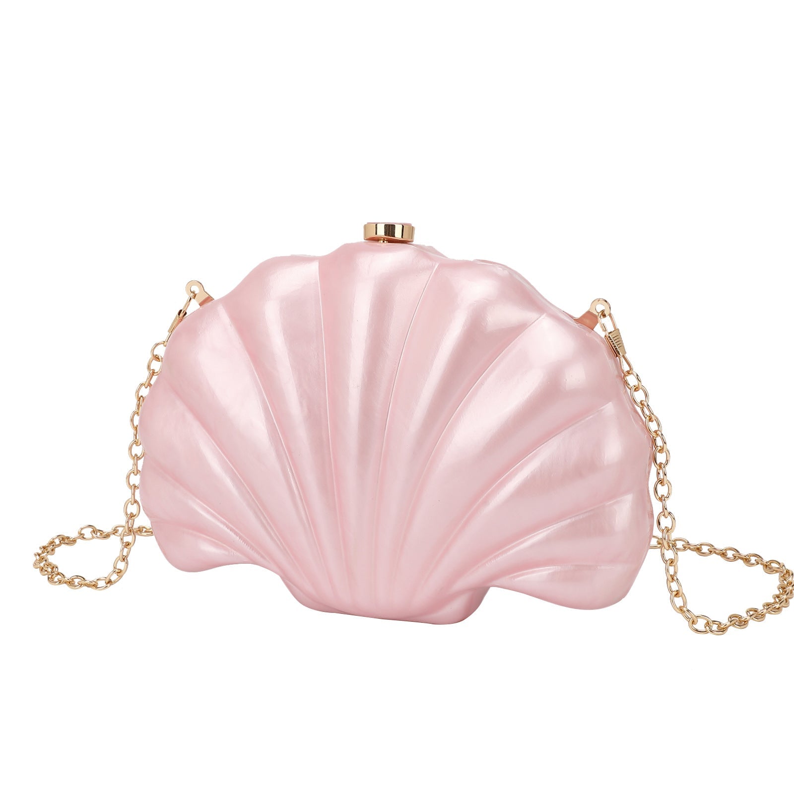 Sac Besace Épaule Forme Coquillage Multicolore avec Chaîne Tendance - IVOIRART.COM