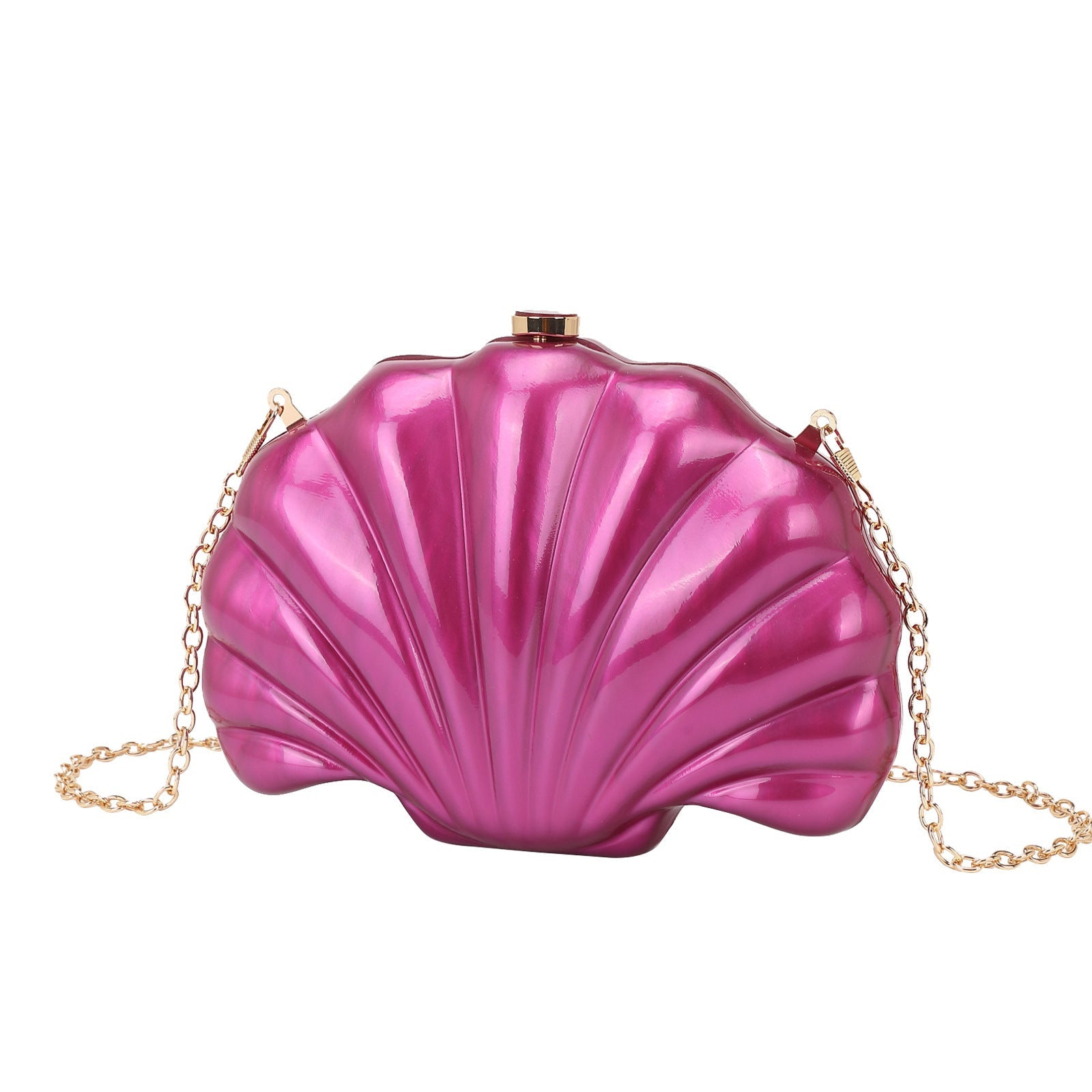 Sac Besace Épaule Forme Coquillage Multicolore avec Chaîne Tendance - IVOIRART.COM