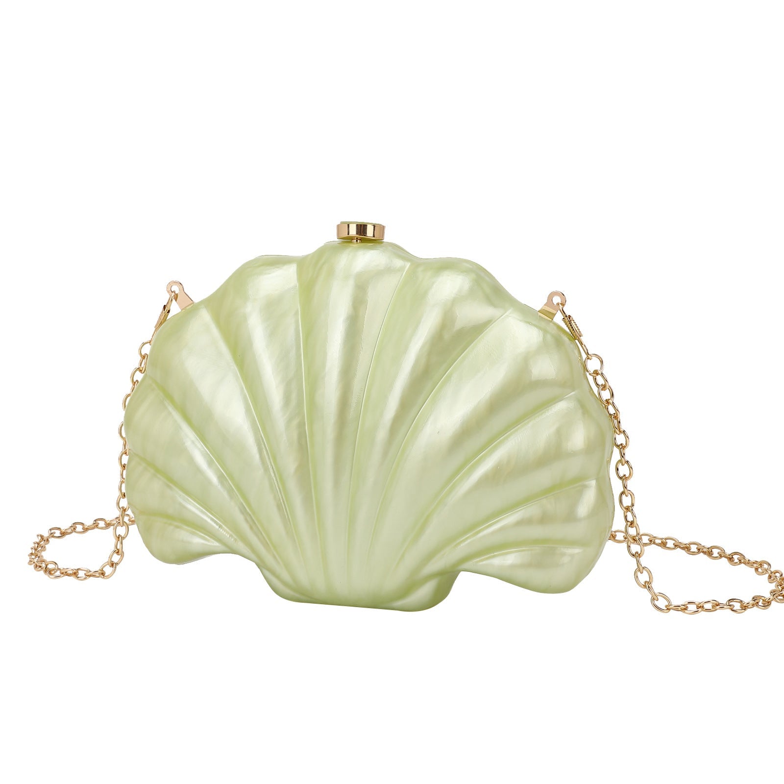 Sac Besace Épaule Forme Coquillage Multicolore avec Chaîne Tendance - IVOIRART.COM