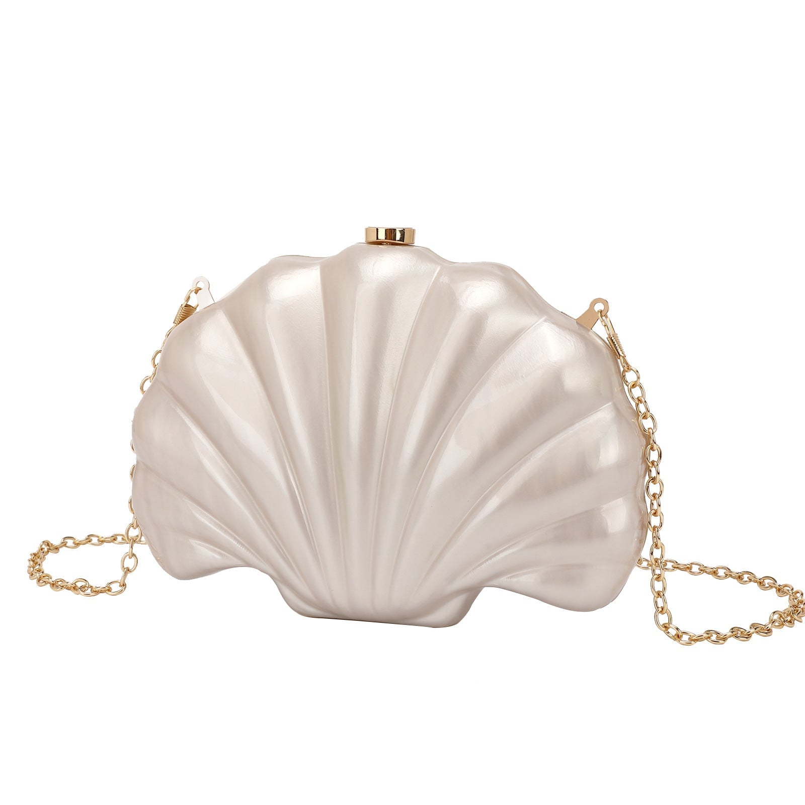 Sac Besace Épaule Forme Coquillage Multicolore avec Chaîne Tendance - IVOIRART.COM