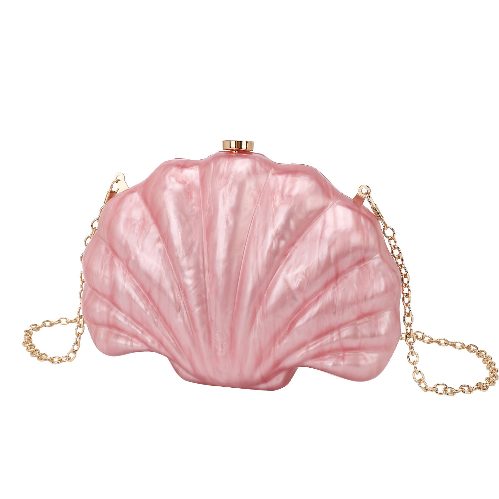 Sac Besace Épaule Forme Coquillage Multicolore avec Chaîne Tendance - IVOIRART.COM